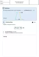 Vorschau - Arbeitsblätter - Polynomgleichung lösen mit Satz vom Nullprodukt - Deckblatt