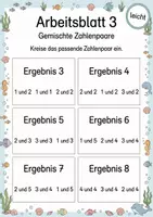Vorschau - Arbeitsblätter - Passende Zahlenpaare zum Ergebnis finden bis 10 | Mathematik Klasse 1 | 5 Arbeitsblätter als PDF - Seite 3