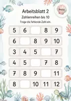Vorschau - Arbeitsblätter - Fehlende Zahlen bis 15 | Mathematik Klasse 1 | 5 Arbeitsblätter als PDF - Seite 2