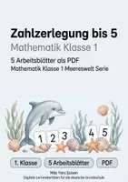 Vorschau - Arbeitsblätter - Zahlzerlegung bis 5 | Mathematik Klasse 1 | 5 Arbeitsblätter als PDF - Deckblatt