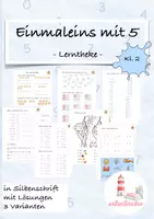 Vorschau - Unterrichtsreihen - Einmaleins mit 5 Lerntheke/ Arbeitsblätter Klasse 2 - Deckblatt