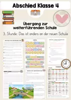 Vorschau - Stundenentwürfe - Abschied Klasse 4: 3. Stunde - Das ist anders an der neuen Schule - Deckblatt