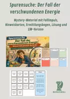 Vorschau - Bildkarten - Spurensuche: Der Fall der verschwundenen Energie – Mystery-Material mit Fallimpuls, Hinweiskarten, Ermittlungsbogen, Lösung und S/W-Version - Deckblatt