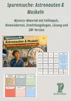 Vorschau - Arbeitsblätter - Spurensuche: Astronauten & Muskeln – Mystery-Material mit Fallimpuls, Hinweiskarten, Ermittlungsbogen, Lösung und S/W-Version - Deckblatt