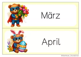 Vorschau - Anderer Materialtyp - Bärenklasse Tafelkalender Klassentier Bär Superhelden - Seite 3