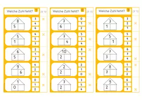 Vorschau - Spiele - Klammerkarten: Zahlzerlegung bis 10 | Freiarbeit | Kl. 1 - Seite 1