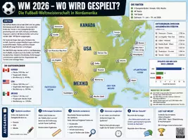 Vorschau - Arbeitsblätter - WM 2026 Gratismaterial – Kartenarbeit & Übersichtskarte zu Nordamerika - Seite 1