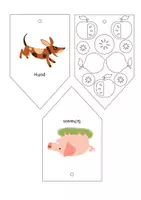 Vorschau - Mal- und Bastelvorlagen - Wimpelkette Bauernhoftiere - auch für Homeschooling - Seite 2