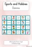 Vorschau - Spiele - Sports and Hobbies Domino I Free Time Activities Vocabulary Game ESL/EFL - Deckblatt