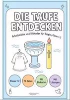 Vorschau - Arbeitsblätter - Die Taufe Klasse 1-2: Arbeitsblätter Bildkarten - Deckblatt