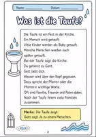 Vorschau - Arbeitsblätter - Die Taufe Klasse 1-2: Arbeitsblätter Bildkarten - Seite 1