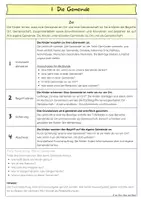 Vorschau - Stundenentwürfe - Gemeinde Klasse 4 | Kommune, Rathaus, Ämter, Einnahmen, Gemeinderat und Bürgerbegehren für HSU und Sachunterricht · Unterrichtsreihe - Seite 1