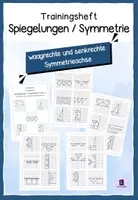 Vorschau - Arbeitsblätter - Materialpaket - Trainingshefte Spiegelungen, Symmetrie Teil 1 + 2 - Seite 1