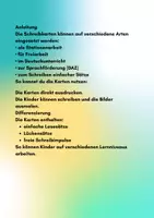 Vorschau - Stundenentwürfe - Schreibkarten Berufe – DAZ Schreibimpulse & Satzbau - Seite 1
