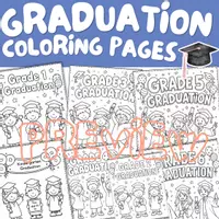 Vorschau - Arbeitsblätter - Graduation Coloring Pages | Abschluss Malvorlagen Englisch Sommer - Seite 1