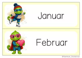 Vorschau - Anderer Materialtyp - Chamäleonklasse Tafelkalender Klassentier Chamäleon Superhelden - Seite 1