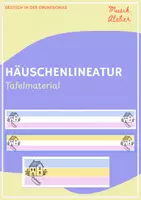 Vorschau - Fördermaterial/Inklusion - Häuschenlineatur für die Tafel - Deckblatt