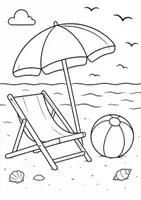 Vorschau - Arbeitsblätter - Sommer-Ausmalheft mit 12 Ausmalblätter - gegen Langeweile - zum Üben der Feinmotorik - Sommermotive - Seite 3