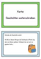 Vorschau - Aufgabenkarten - Kartei: Geschichte weiterschreiben (2 Varianten) - Seite 1