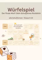 Vorschau - Arbeitsblätter - Würfelspiel zum Schuljahresende - Reflexion, Austausch & Growth Mindset - Klasse 5-10 - Deckblatt