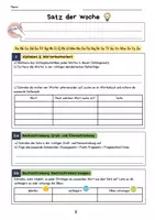 Vorschau - Arbeitsblätter - Satz der Woche (Rechtschreibung, Grammatik, Zeichensetzung) - Deckblatt