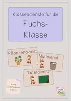 Vorschau - Bildkarten - Klassendienste für deine Fuchs-Klasse - Deckblatt