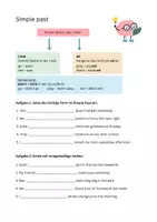 Vorschau - Arbeitsblätter - Simple past - Einfache Aussagen - Englisch Klasse 5 und 6 - Deckblatt