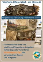 Vorschau - Arbeitsblätter - Dreißigjähriger Krieg - vierfach differenziert - Extramaterial Förderbedarf - Deckblatt