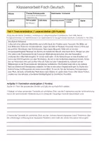 Vorschau - Arbeitsblätter - Postmoderne Kurzgeschichte Klassenarbeit: Klasse 12 - Seite 1