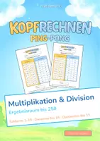 Vorschau - Arbeitsblätter - Kopfrechnen: Multiplikation & Division Ping- Pong im Ergebnisraum bis 250 - Deckblatt