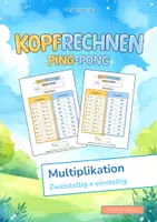 Vorschau - Arbeitsblätter - Ping-Pong Kopfrechnen Mathematik Zweistellige Zahlen mal einstellige Zahlen - Deckblatt