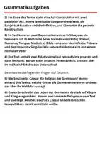 Vorschau - Arbeitsblätter - Klassenarbeit Caesar (BG VI,21 vereinfacht - Die Germanen) - Seite 2