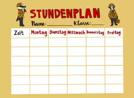 Vorschau - Arbeitsblätter - Stundenplan mit Detektiv Dodo Dachs, Stundenplan Grundschule - Seite 1
