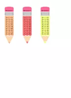 Vista previa - Refuerzo / NEE / Materiales de apoyo - Llavero tablas de multiplicar lápiz - página 1