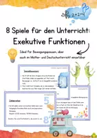 Vorschau - Spiele - Spielekartei für Bewegungspausen: exektuvie Funktionen - Deckblatt