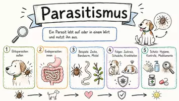 Vorschau - Arbeitsblätter - Arbeitsblatt "Parasitismus" + interaktive Lösung & MP3 + Mindmap + Infografik - Seite 1