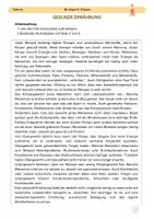 Vorschau - Arbeitsblätter - Gesunde Ernährung - Deckblatt