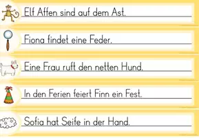 Vorschau - Arbeitsblätter - Laufdiktat Buchstabe Ff für die 1. Klasse - Seite 3