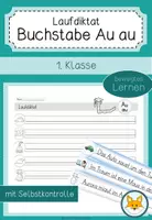 Vorschau - Arbeitsblätter - Laufdiktat Buchstabe Au au für die 1. Klasse - Deckblatt