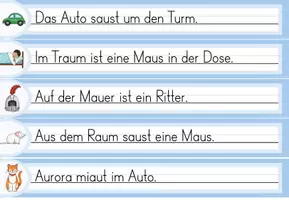 Vorschau - Arbeitsblätter - Laufdiktat Buchstabe Au au für die 1. Klasse - Seite 1