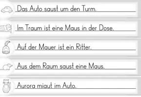 Vorschau - Arbeitsblätter - Laufdiktat Buchstabe Au au für die 1. Klasse - Seite 3