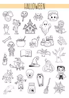 Vista previa - Hojas de trabajo - Lectura de palabras - Halloween - página 1