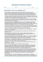 Vorschau - Arbeitsblätter - Ömers Team: Textsorte Bericht – Schritt für Schritt - Seite 1