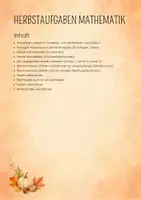 Vorschau - Arbeitsblätter - Herbst Mathematik Dossier mit Hintergrund - Seite 2