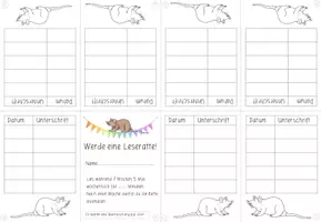 Vorschau - Arbeitsblätter - Werde eine Leseratte - Leserattenpass - Seite 1