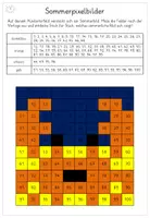 Vorschau - Stationenlernen - Sommer: Pixelart - Seite 1