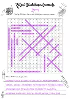 Vorschau - Arbeitsblätter - Rätsel Blechblasinstrumente + Lösung - Seite 1