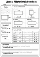 Vorschau - Arbeitsblätter - Flächeninhalt berechnen (Arbeitsblätter + Lösung) - Seite 3