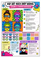 Vorschau - Mal- und Bastelvorlagen - Pop-Art Kunst - nach Andy Warhol - Seite 1