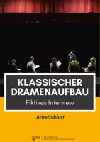 Vorschau - Arbeitsblätter - Klassischer Dramenaufbau: Fiktives Interview als Einstieg in die Dramentheoriee - Deckblatt